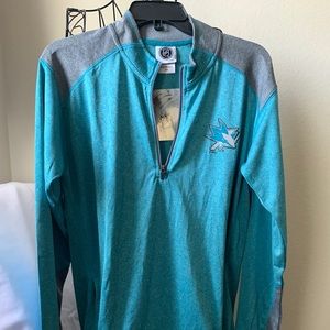 SJ Sharks Pullover Half Zip Pullover Long Sleeve